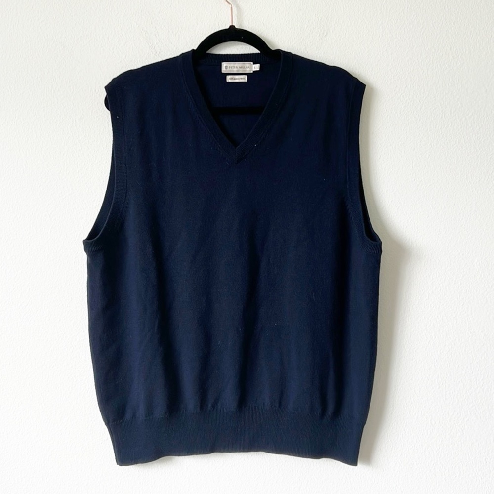 Peter Millar 100% Merino Wool Men Vest Size Large